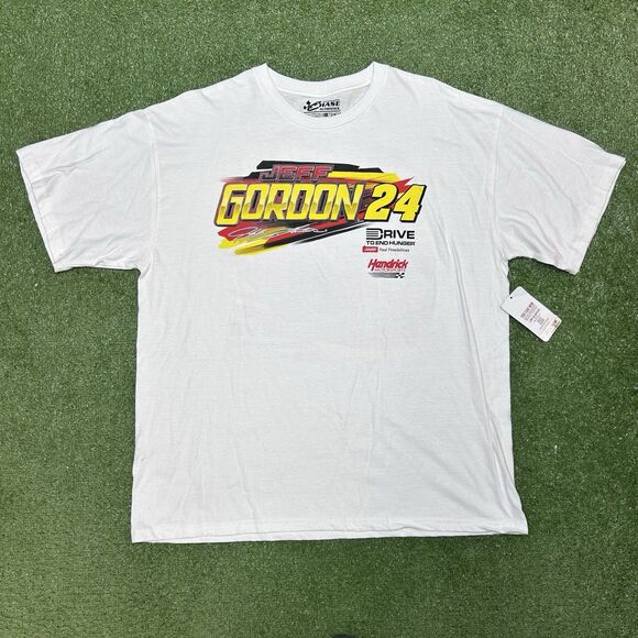 Jeff Gordon #24 NASCAR Racing Graphic Tee Shirt Adult XL Drive to End Hunger NWT - Picture 1 of 7